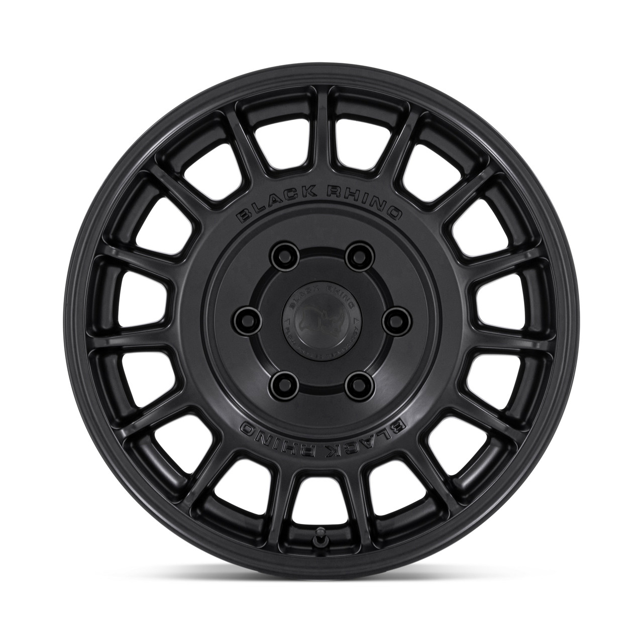 Set 4 Black Rhino BR015 Voll 17x8.5 Matte Black Wheels 5x5 17" 0mm For Jeep Rims