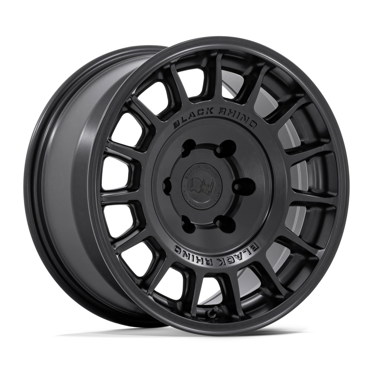 Set 4 Black Rhino BR015 Voll 17x8 Matte Black Wheels 5x112 17" 38mm Rims