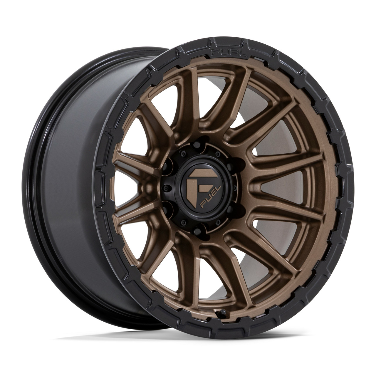 Fuel FC866 Piston 22x10 6x135 Matte Bronze Gloss Black Lip 22" -18mm Truck Wheel