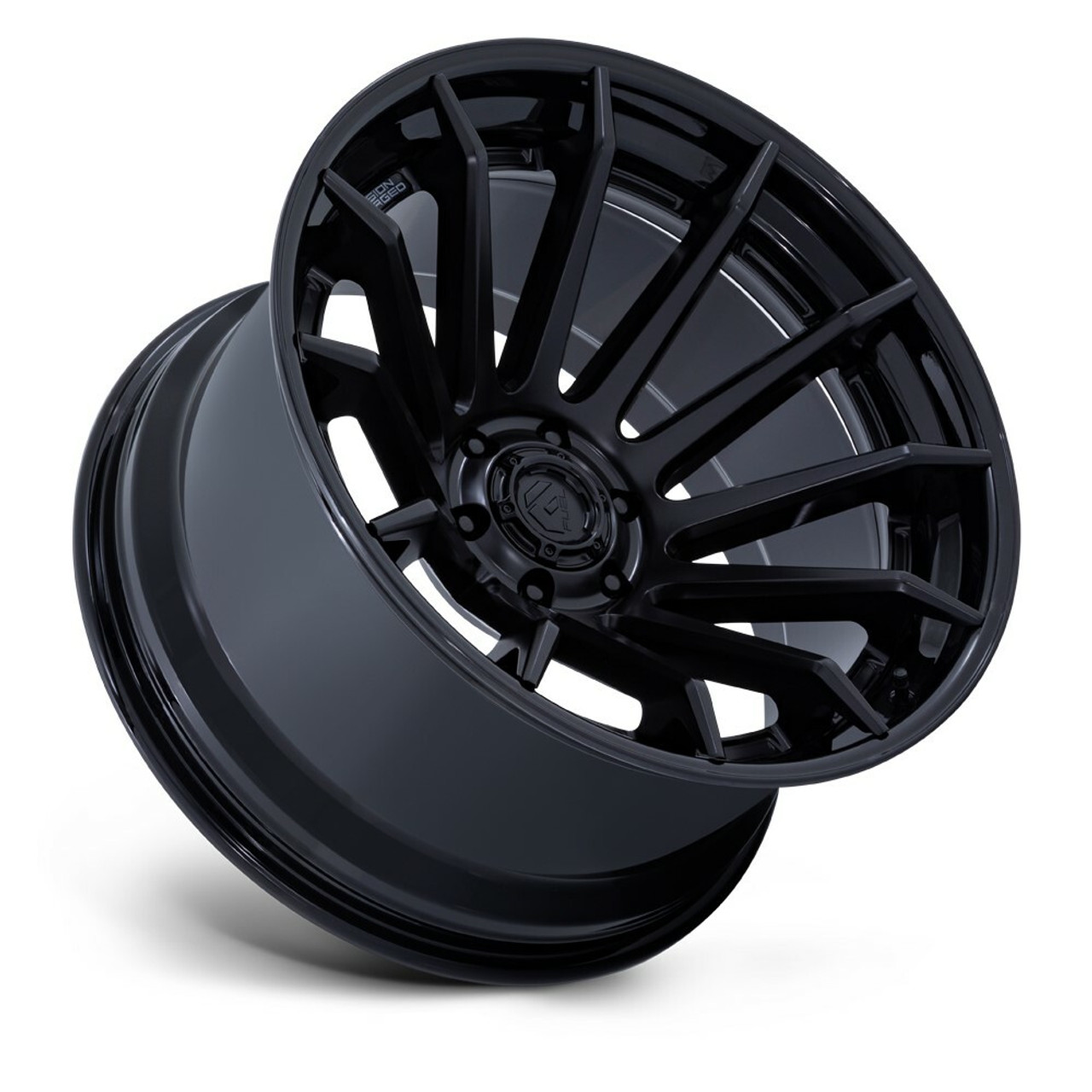 Fuel FC403 Burn 24x12 6x135 Matte Black Gloss Black Lip 24" -44mm Lifted Wheel