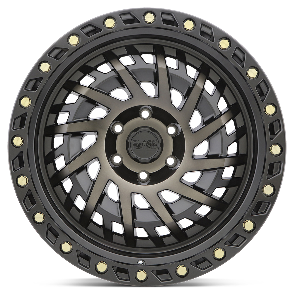 Black Rhino Shredder 20x9.5 6x5.5 Matte Black Machined Dark Tint Wheel 20" -12mm