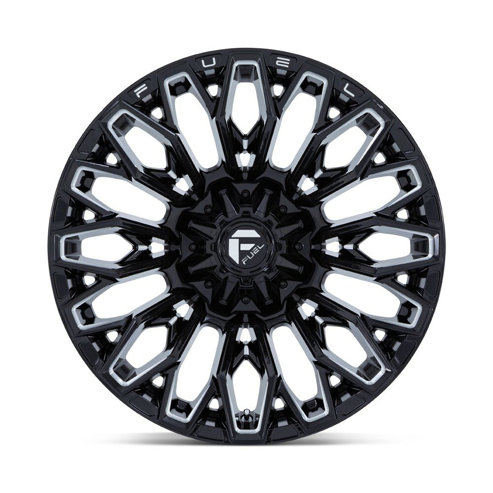 Set 4 Fuel FC865 Strike 20x9 8x170 Gloss Black Milled Wheels 20" 1mm For Ford
