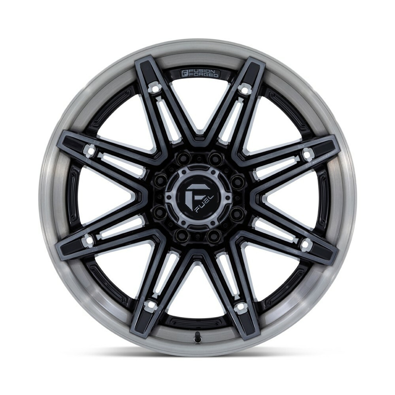 Fuel FC401 Brawl 24x12 8x170 Gloss Black Brushed Gray Tint 24" -44mm Truck Wheel