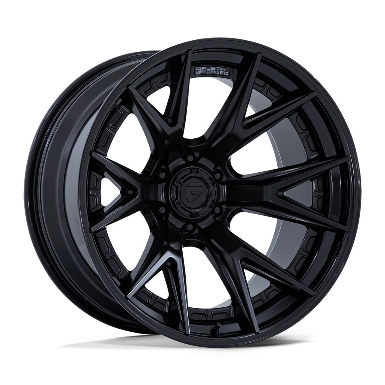 Fuel FC402 Catalyst 20x10 6x5.5 Matte Black Gloss Black Lip Wheel 20" -18mm Rim