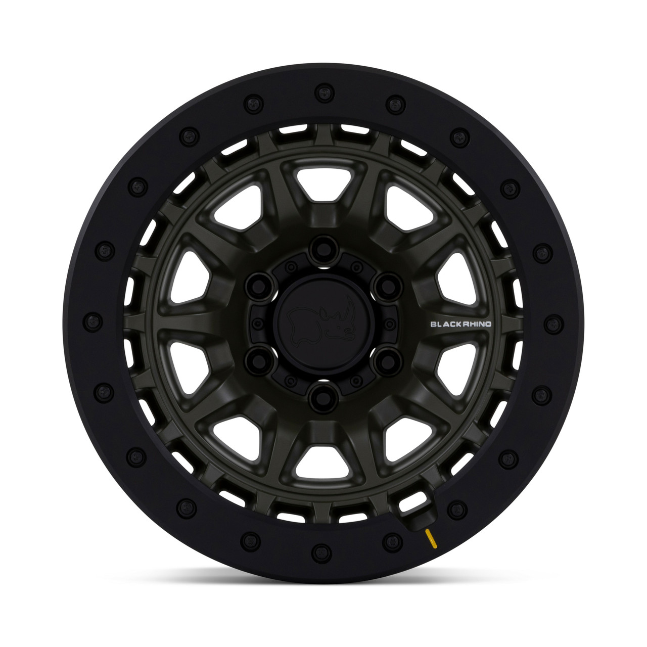Set 4 Black Rhino BR016 Tusk 17x8.5 Olive Drab Green Wheels 6x5.5 17" -10mm Rims