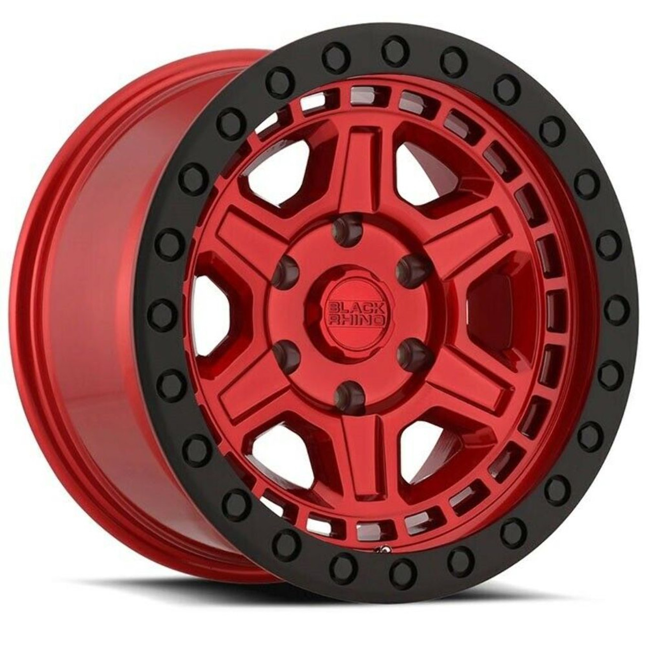 Black Rhino Reno 20x9.5 5x5.0 Candy Red W  Black Ring & Bolts Wheel 20" -18mm