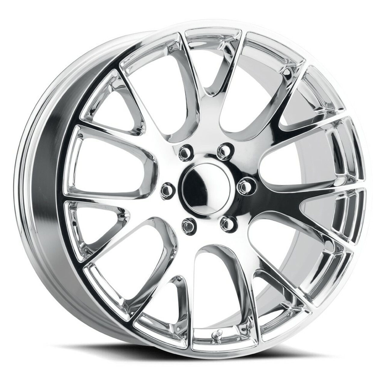 Set 4 22" Voxx Replica Hellcat Chrome Wheels 22x9 6x5.5 24mm Rims