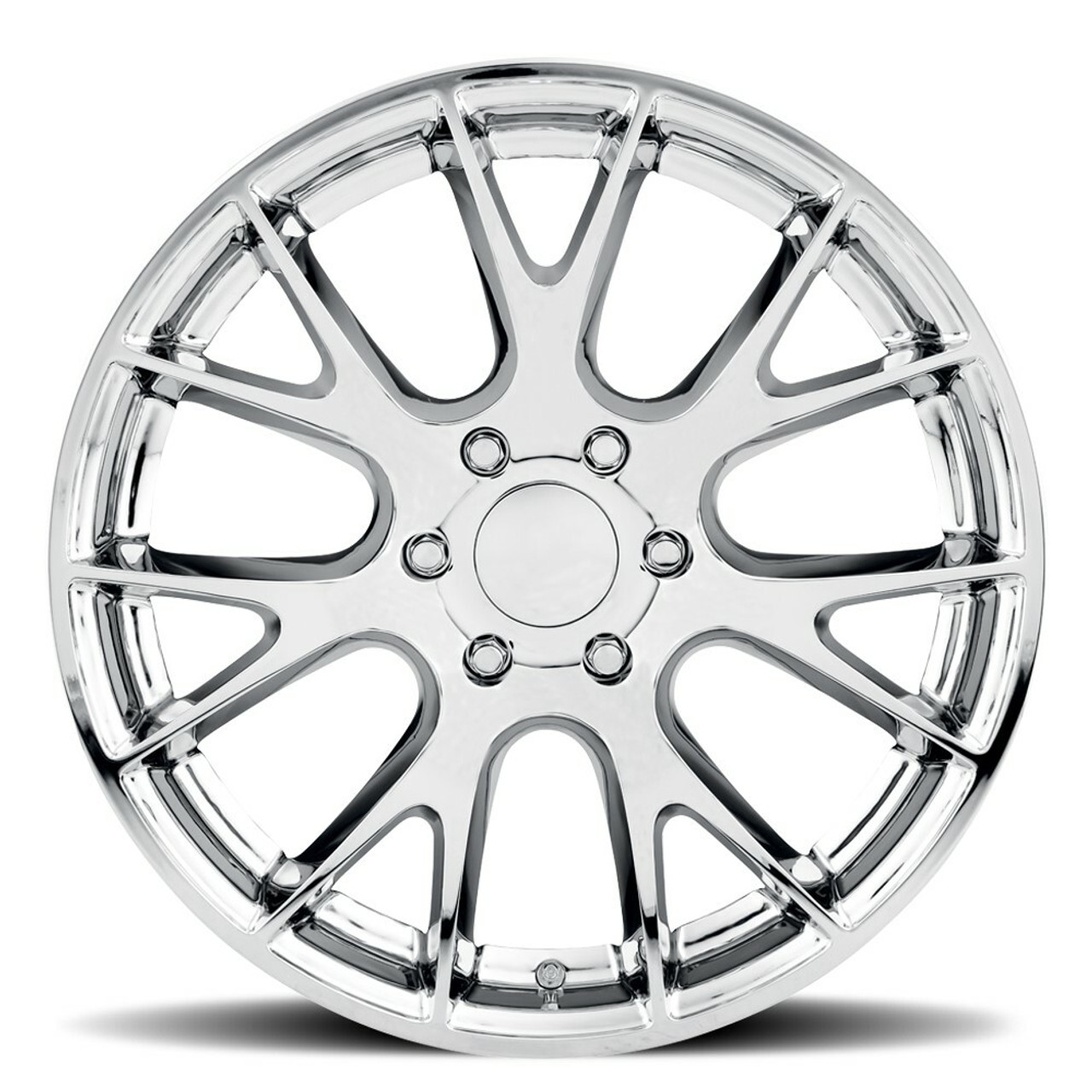 Set 4 22" Voxx Replica Hellcat Chrome Wheels 22x9 6x5.5 24mm Rims