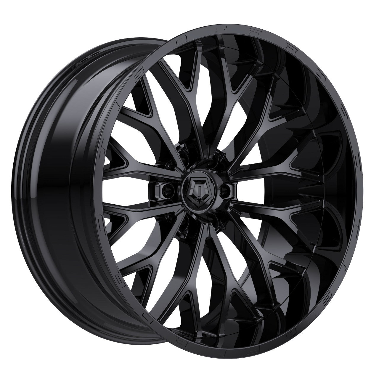 22" TIS 565B Gloss Black 22x10 Wheel 6x135 10mm For Ford Lincoln Truck Suv Rim