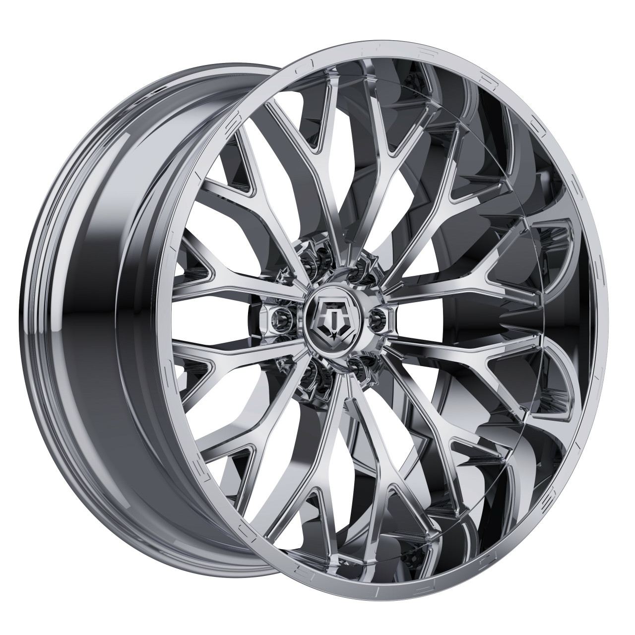 22" TIS 565C Chrome 22x10 Wheel 6x135 -19mm For Ford Lincoln Lifted Rim