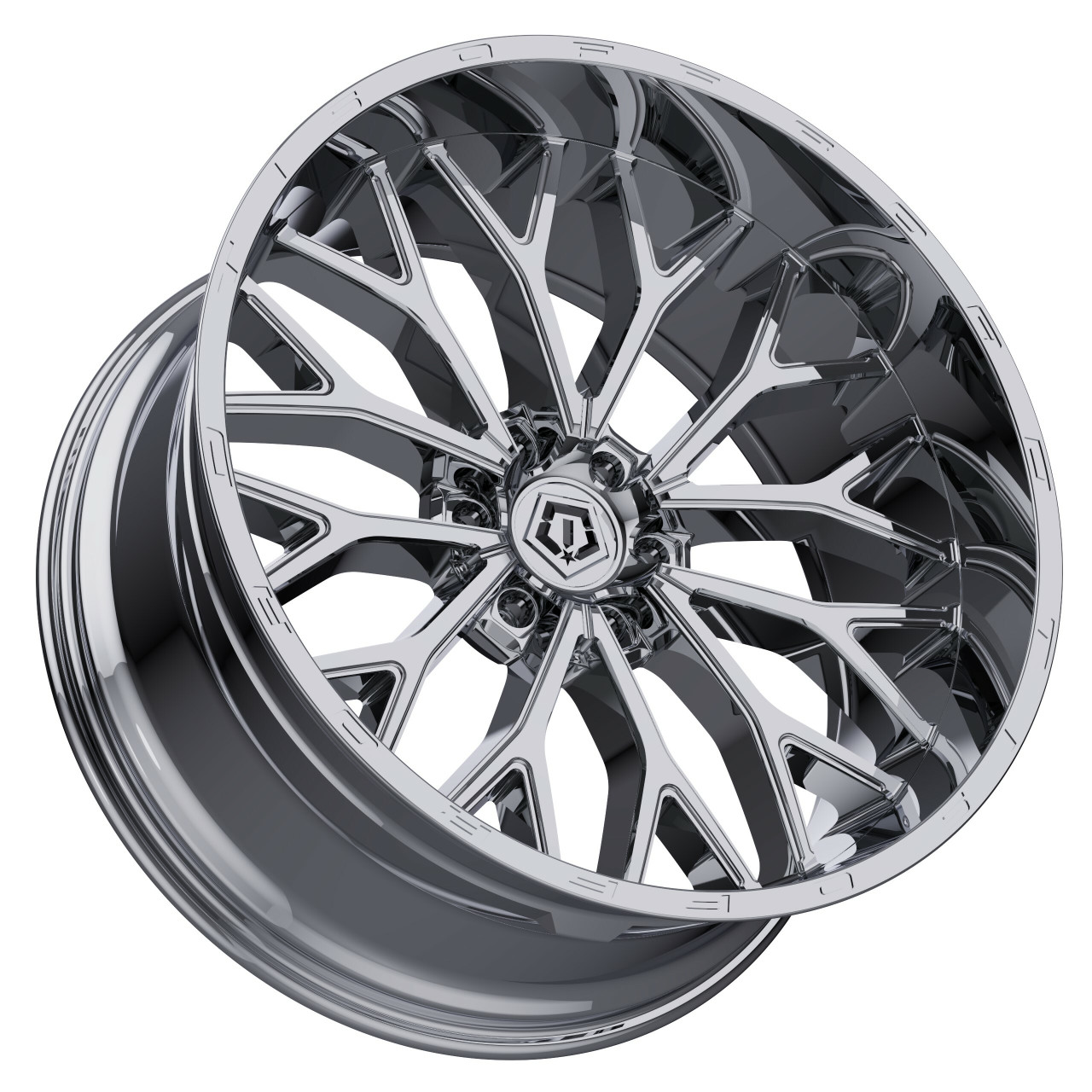 22" TIS 565C Chrome 22x10 Wheel 6x135 -19mm For Ford Lincoln Lifted Rim