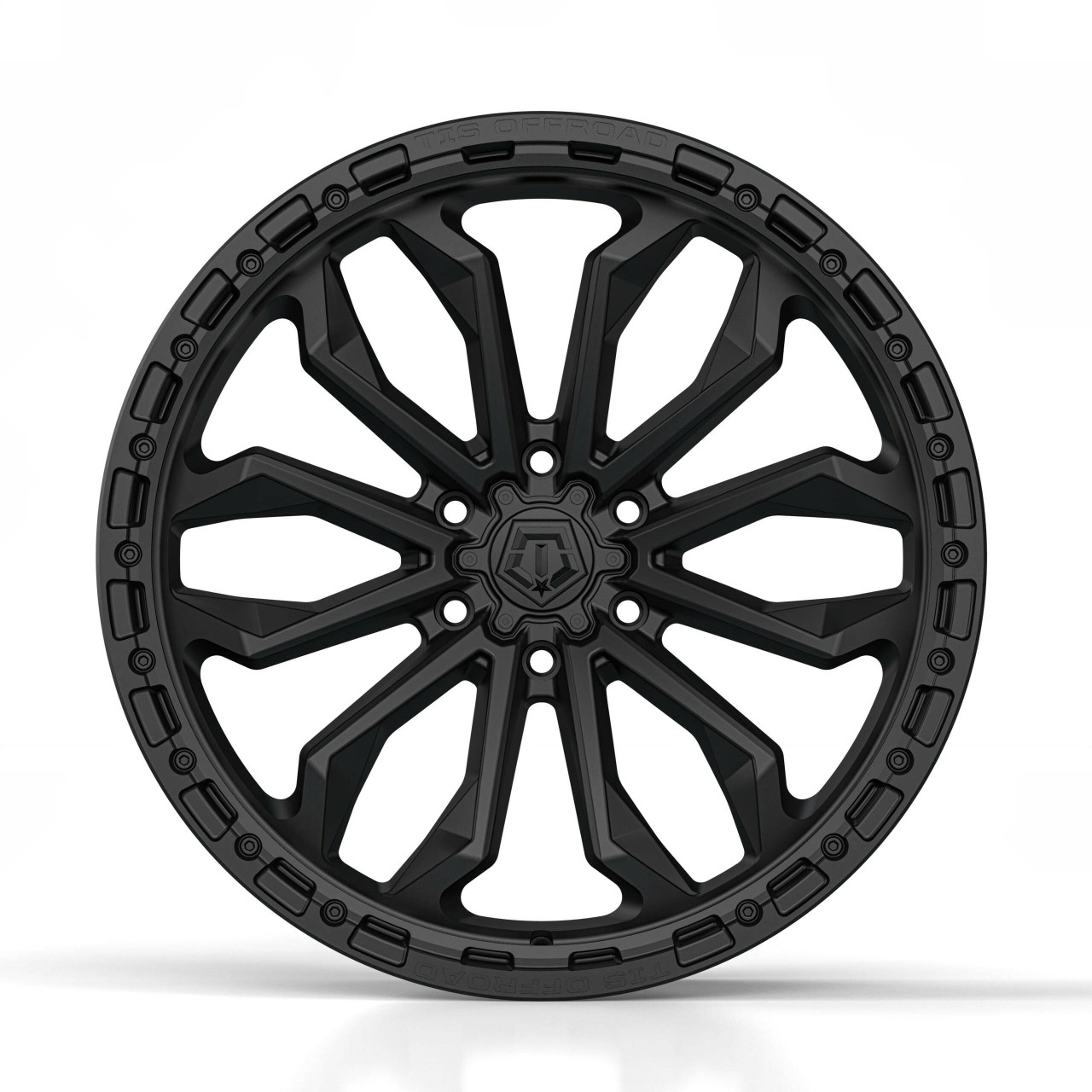 Set 4 20" TIS 556SB Satin Black 20x9 Wheels 6x5.5 18mm For Nissan Truck Rims