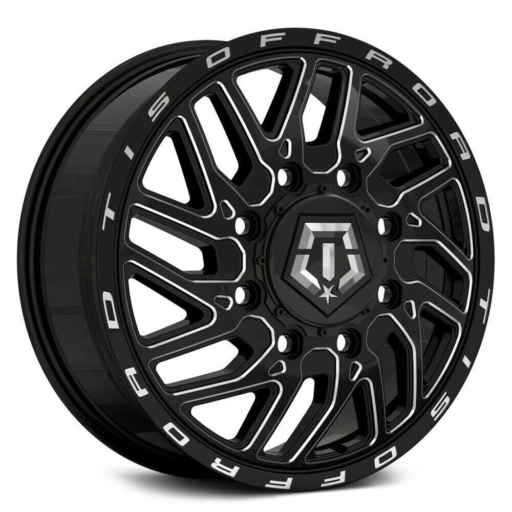TIS 544BM 22x8.25 8x210 127mm wheels for sale – black TIS Motorsports truck rims at A2i Wheel & Tire
