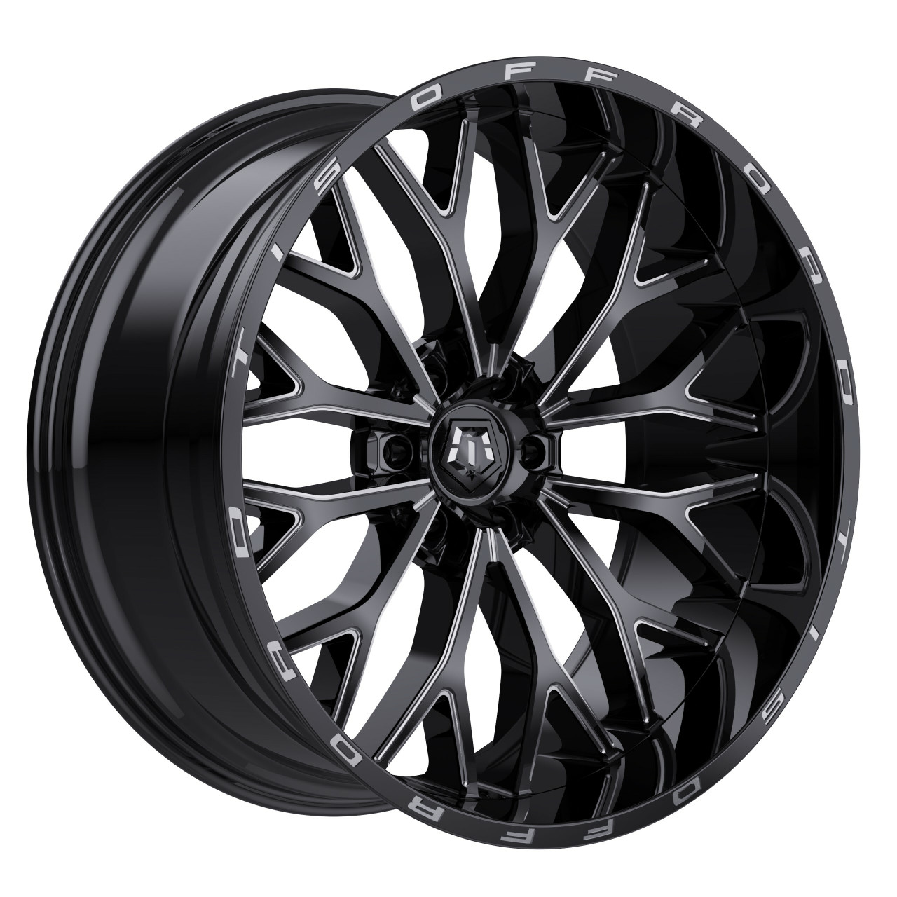 Set 4 20" TIS 565BM Gloss Black with Milled Accents 20x9 Wheels 6x135 0mm Rims