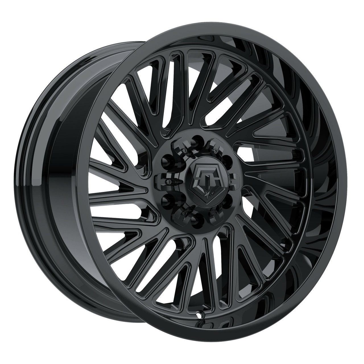 Set 4 20" TIS 553B Gloss Black 20x9 Wheels 8x6.5 00mm For Chevy GMC Ram Rims