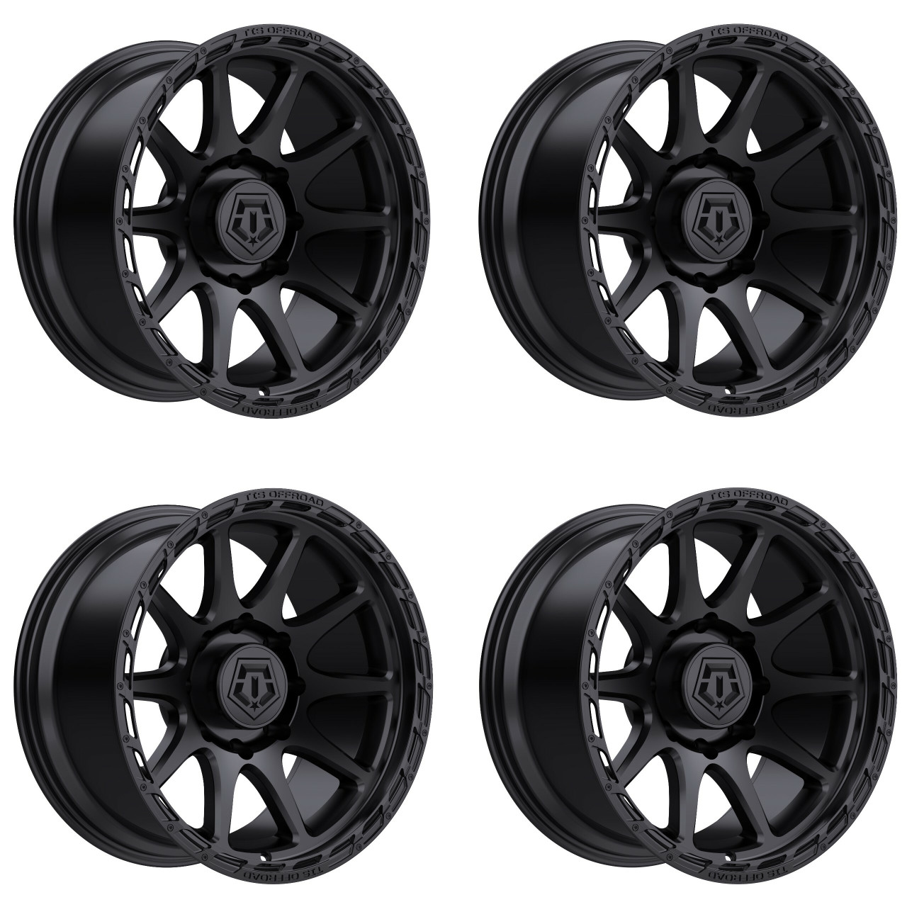 Set 4 20" TIS 563B Satin Black 20x9 Wheels 6x5.5 18mm For Chevy GMC Ram Cadillac