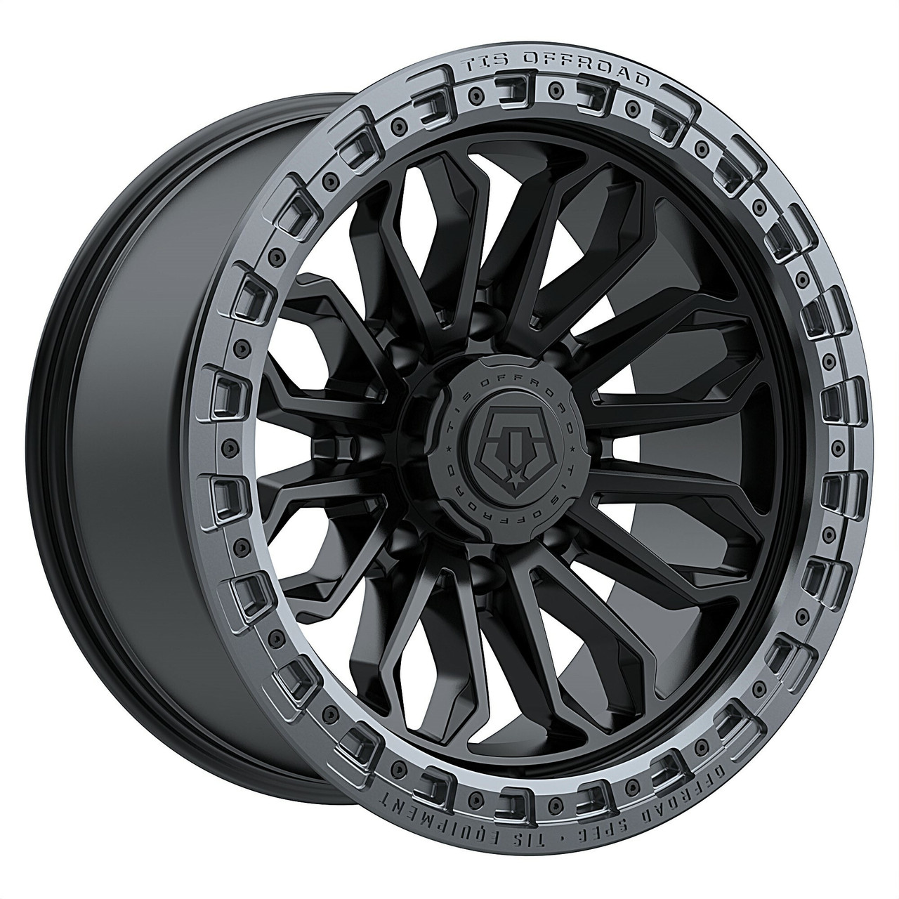 Set 4 20" TIS 556BA Satin Black Anthracite Ring 20x10 Wheels 8x6.5 -20mm Rims
