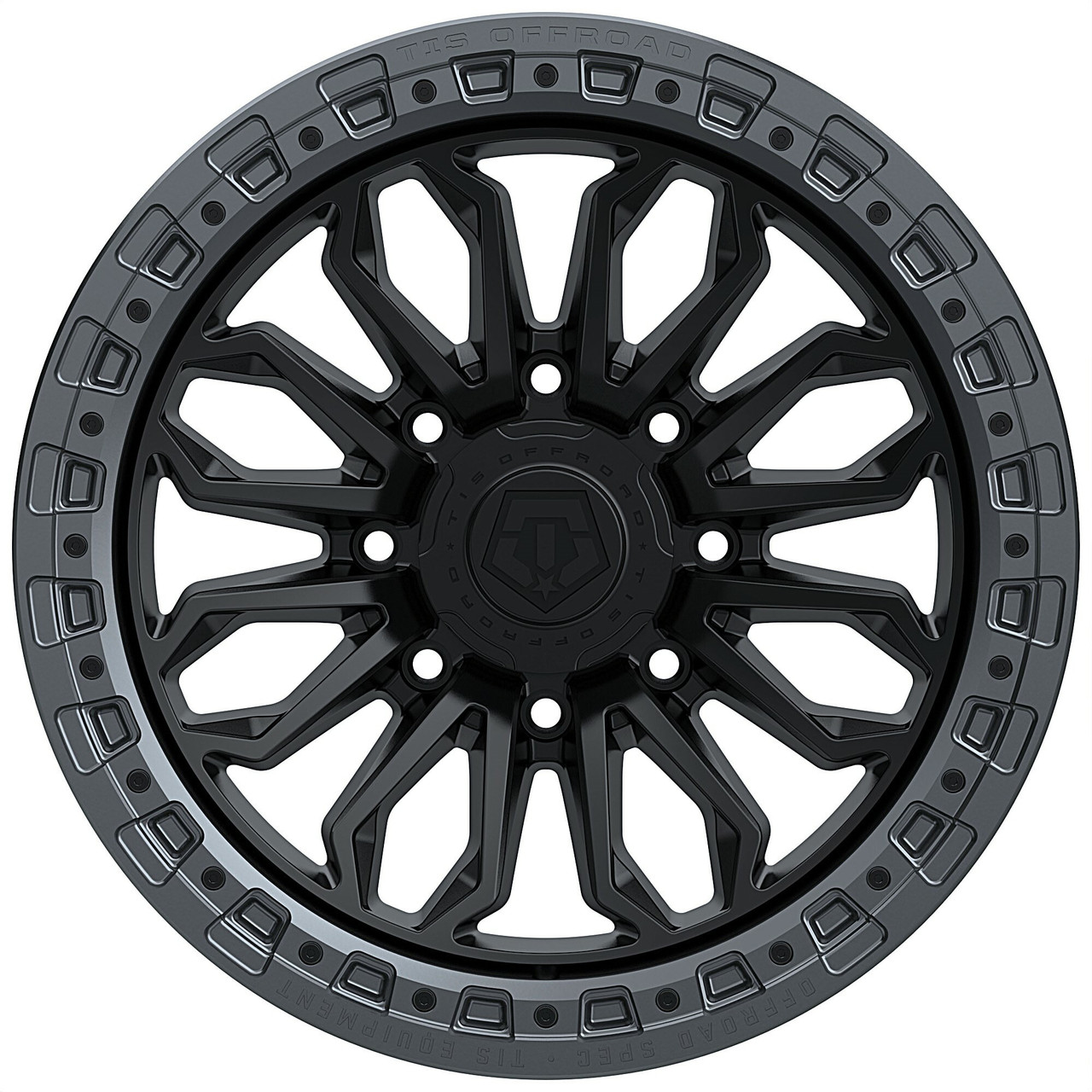 Set 4 20" TIS 556BA Satin Black Anthracite Ring 20x10 Wheels 8x6.5 -20mm Rims