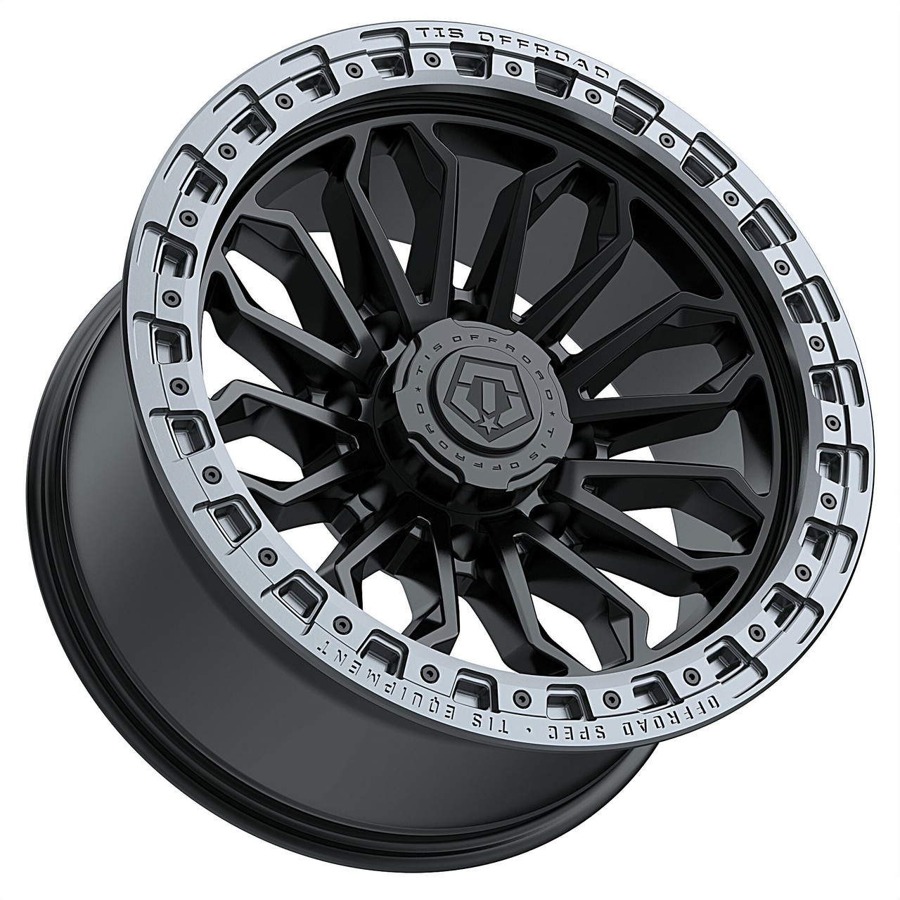 Set 4 20" TIS 556BA Satin Black Anthracite Ring 20x10 Wheels 8x6.5 -20mm Rims