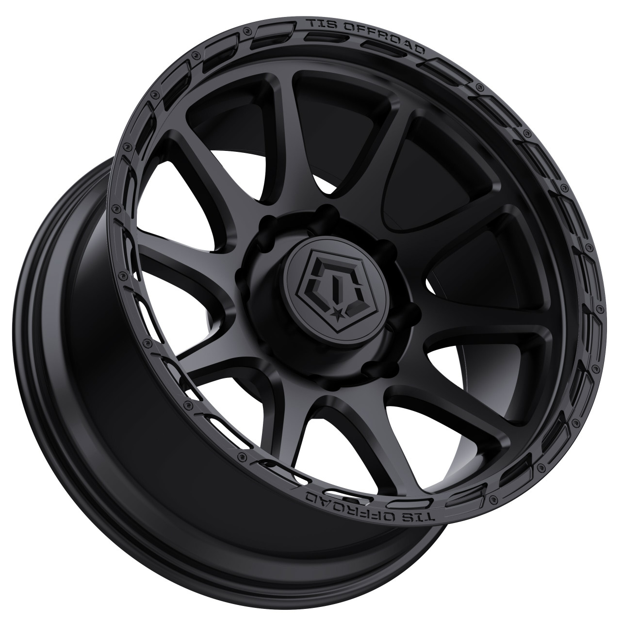 17" TIS 563B Satin Black 17x9 Wheel 6x135 -12mm Lifted For Ford Lincoln Rim