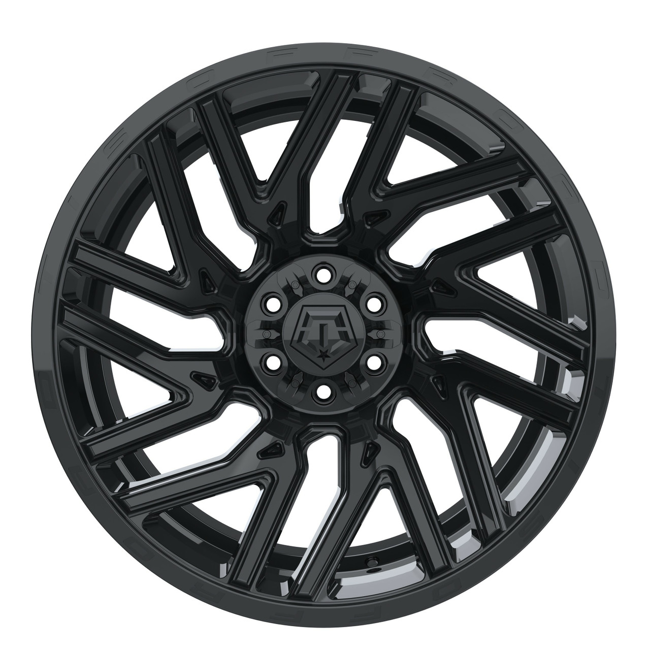 Set 4 22" TIS 554B Gloss Black 22x10 Wheels 8x170 -19mm Lifted For Ford Rims