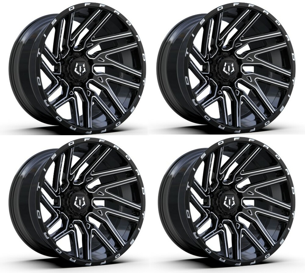 TIS 554BM Wheels 20 Inch 6x135 6x5.5 (6x139.7) Black & Milled A2i Whee