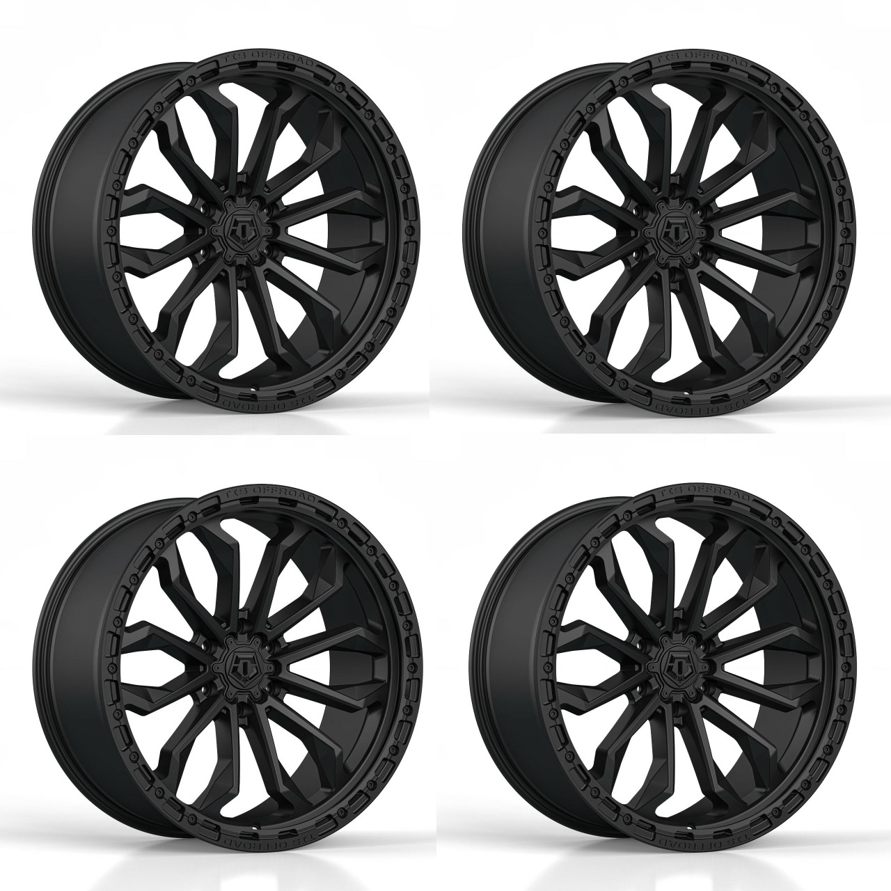 Set 4 17" TIS 556SB Satin Black 17x9 Wheels 6x135 00mm For Ford Lincoln Rims