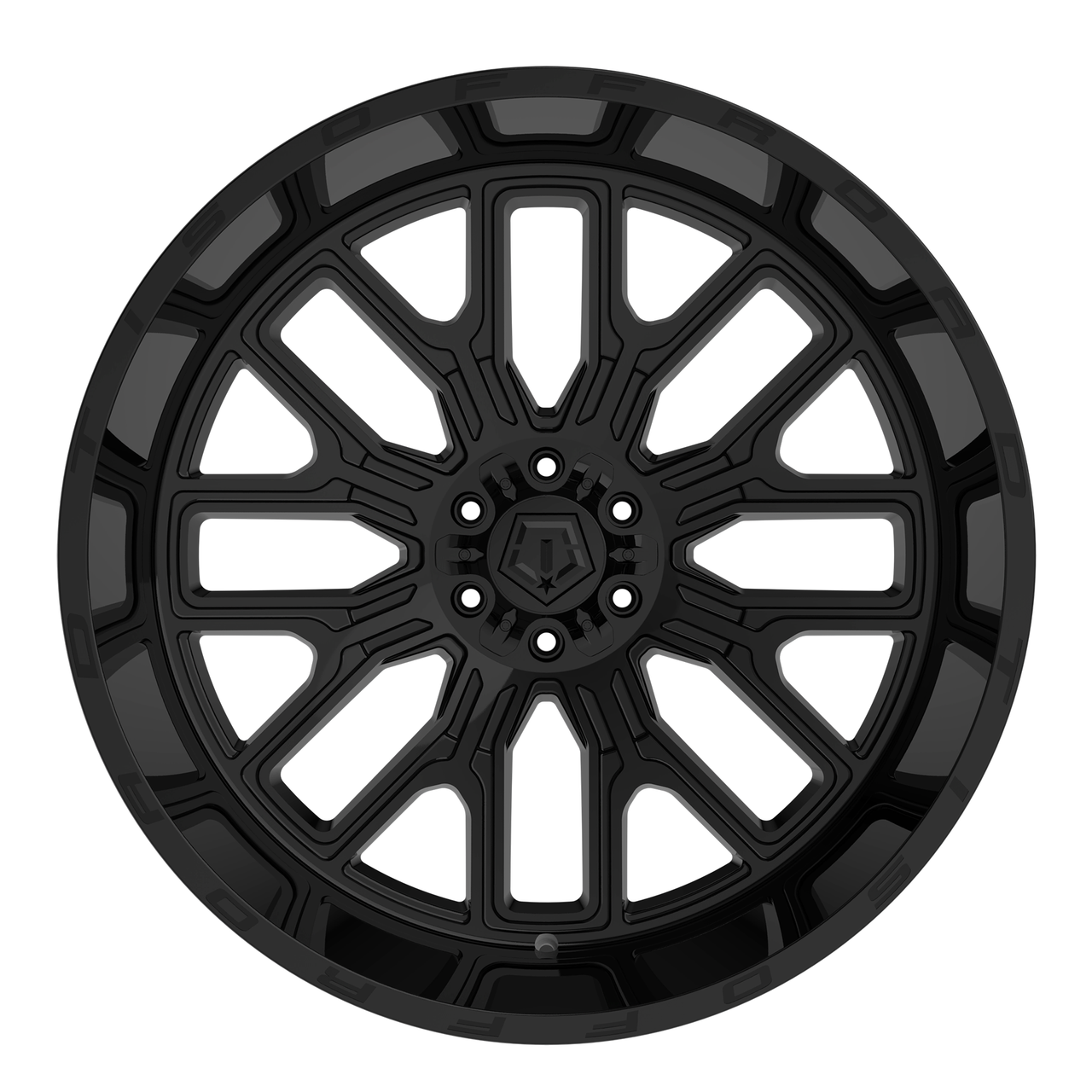 Set 4 24" TIS 560B Gloss Black 24x14 Wheels 8x6.5 -76mm Lifted 8 Lug Truck Rims