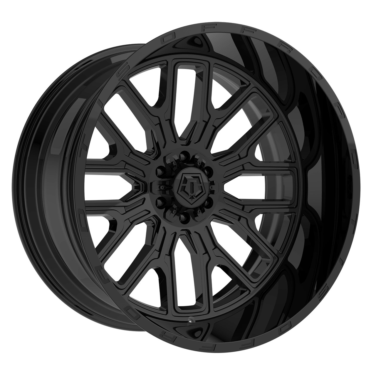 Set 4 24" TIS 560B Gloss Black 24x14 Wheels 8x170 -76mm Lifted For Ford Rims