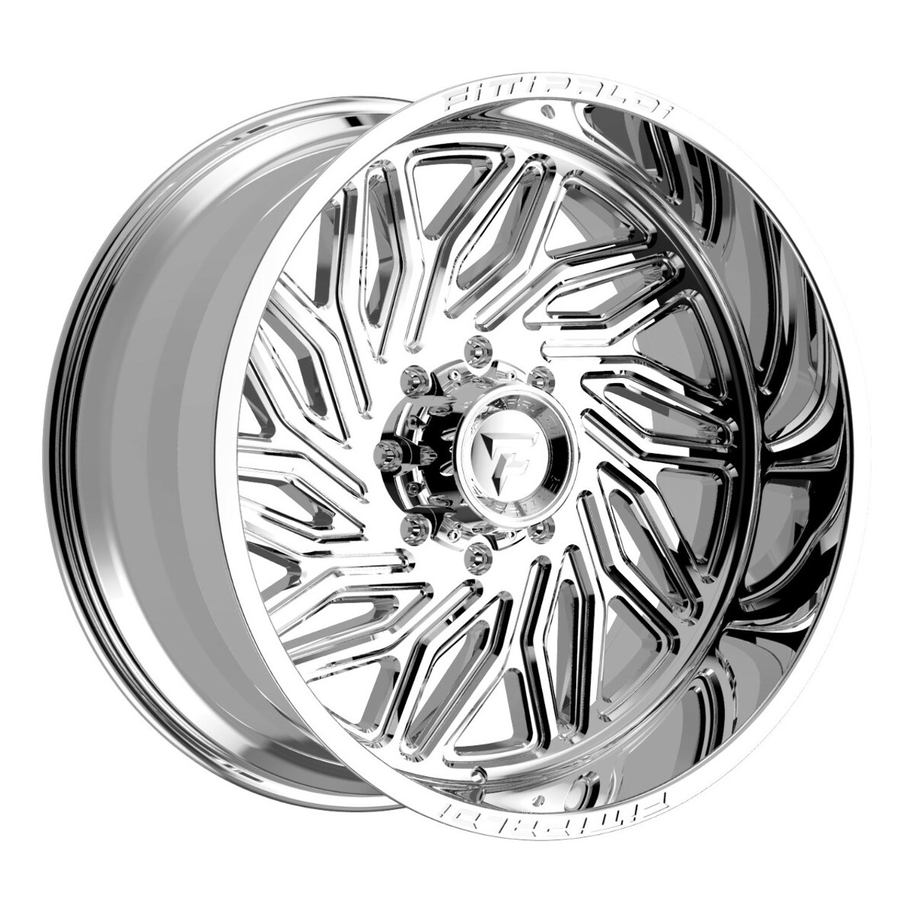 24" Fittipaldi Wheel FA13MC 24x12 Mirror Coat 8x6.5 -44mm For Ford Ram GMC Chevy
