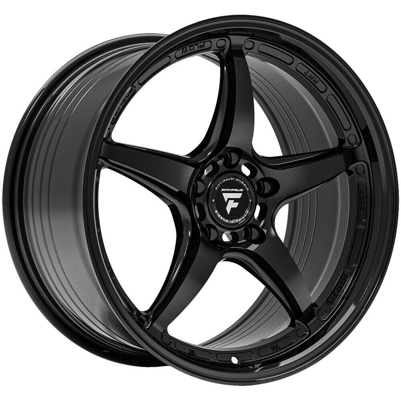 17" Fittipaldi Wheel FS367 17x8 Gloss Black 5x4.5 35mm Truck Suv Rim