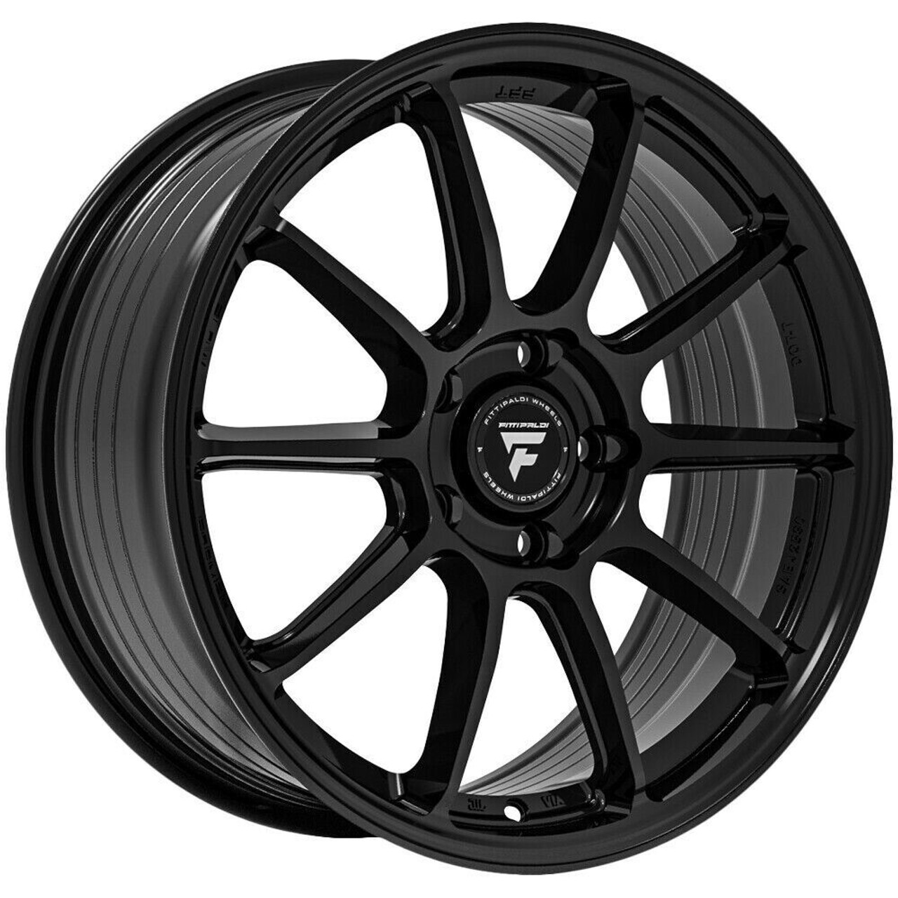 18" Fittipaldi Wheel FS366 18x8 Gloss Black 5x100 35mm Rim