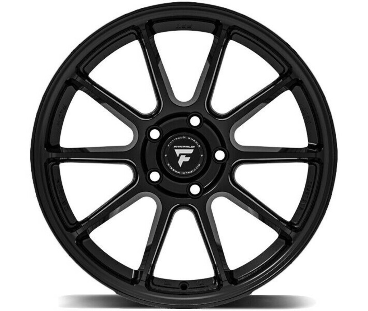 Set 4 18" Fittipaldi Wheels FS366 18x8 Gloss Black 5x100 35mm Rims