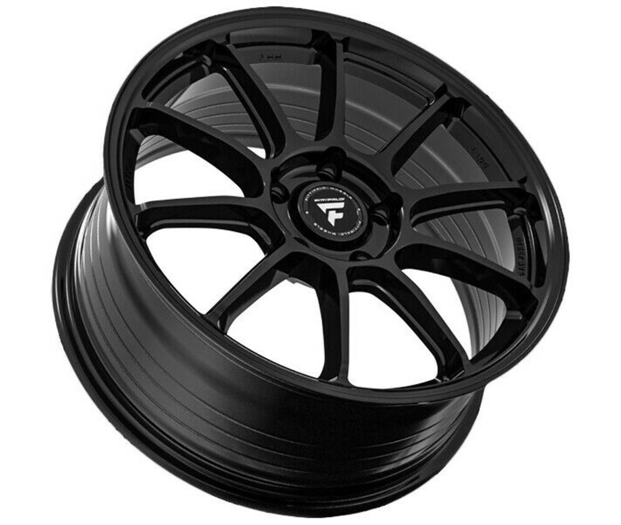 Set 4 18" Fittipaldi Wheels FS366 18x8 Gloss Black 5x100 35mm Rims
