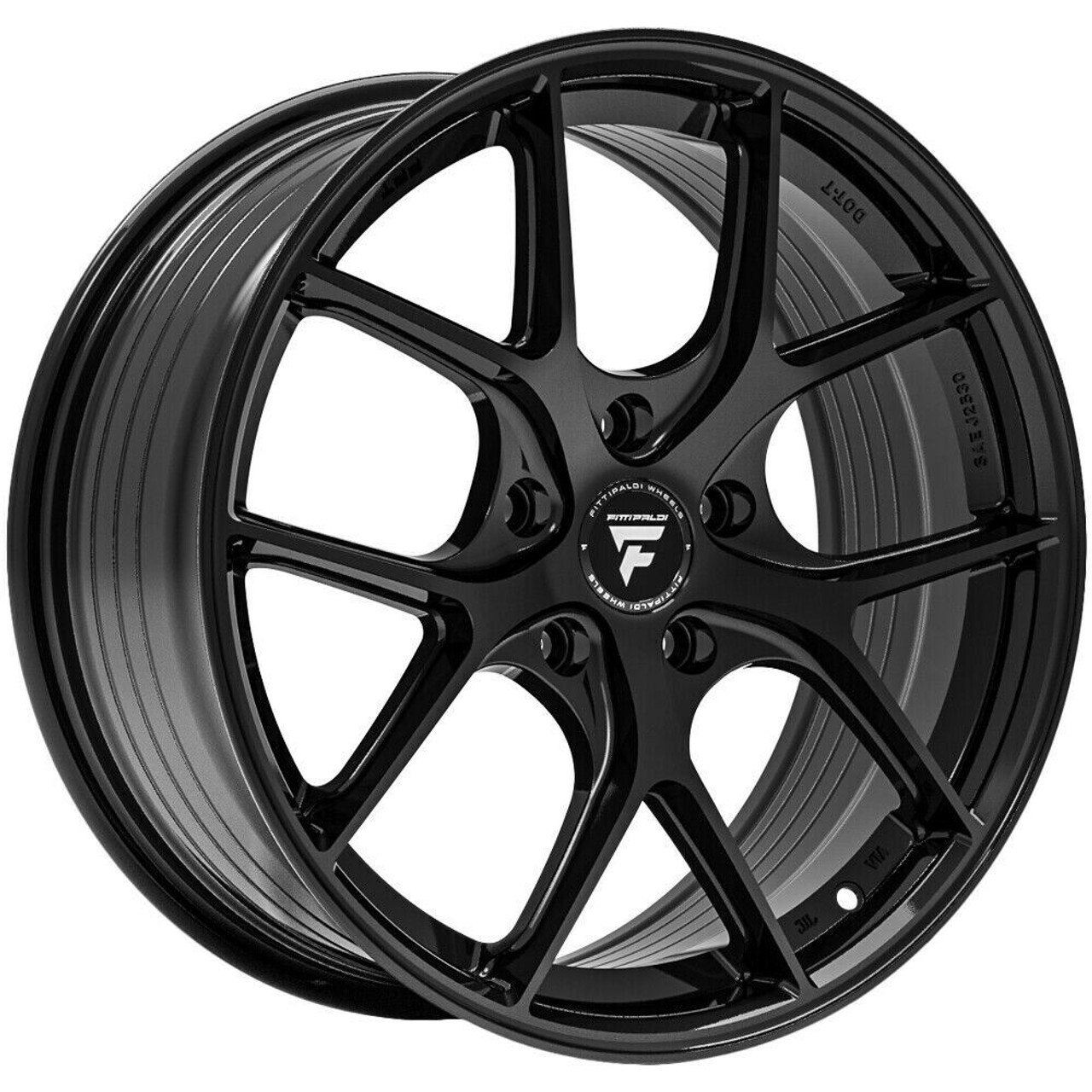 17" Fittipaldi Wheel FS365 17x8 Gloss Black 5x100 35mm Rim