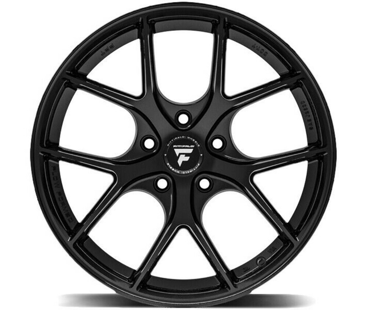 Set 4 17" Fittipaldi Wheels FS365 17x8 Gloss Black 5x100 35mm Rims