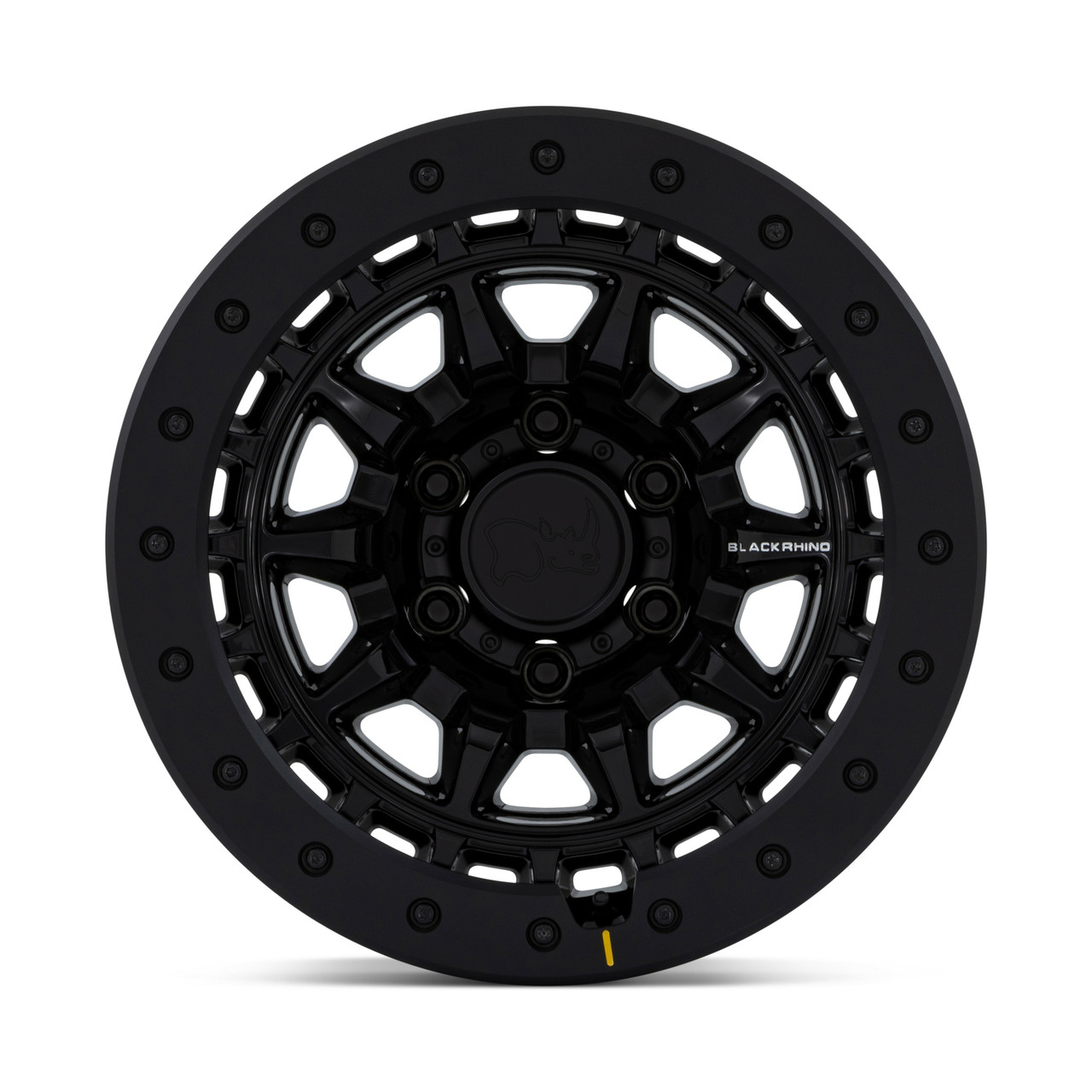 Black Rhino BR016 Tusk 17x8.5 Gloss Black Wheel 6x5.5 17" 0mm Truck Suv Rim