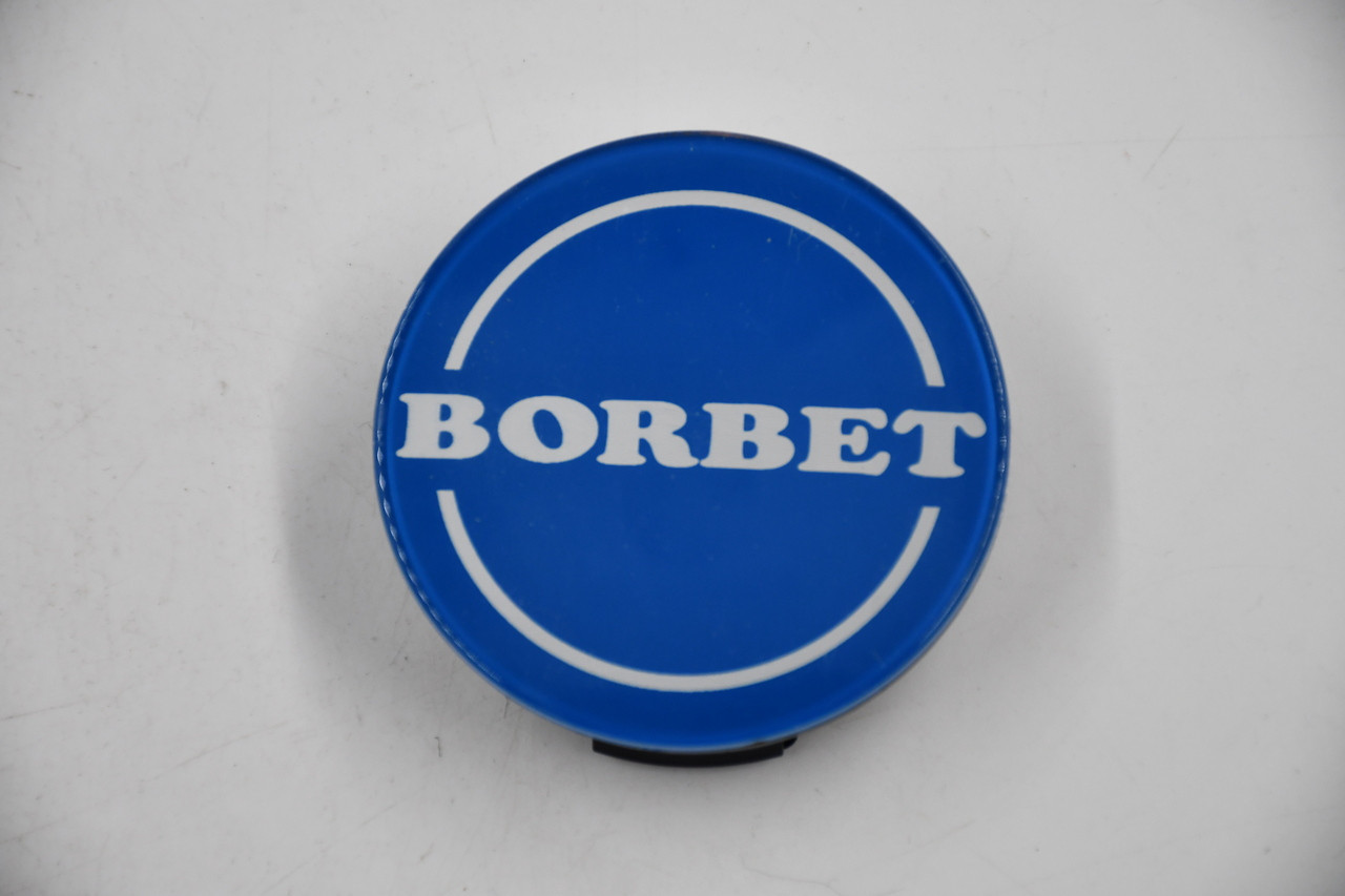 Borbet Blue w/Chrome Logo Wheel Center Cap Hub Cap 74404(BLUE