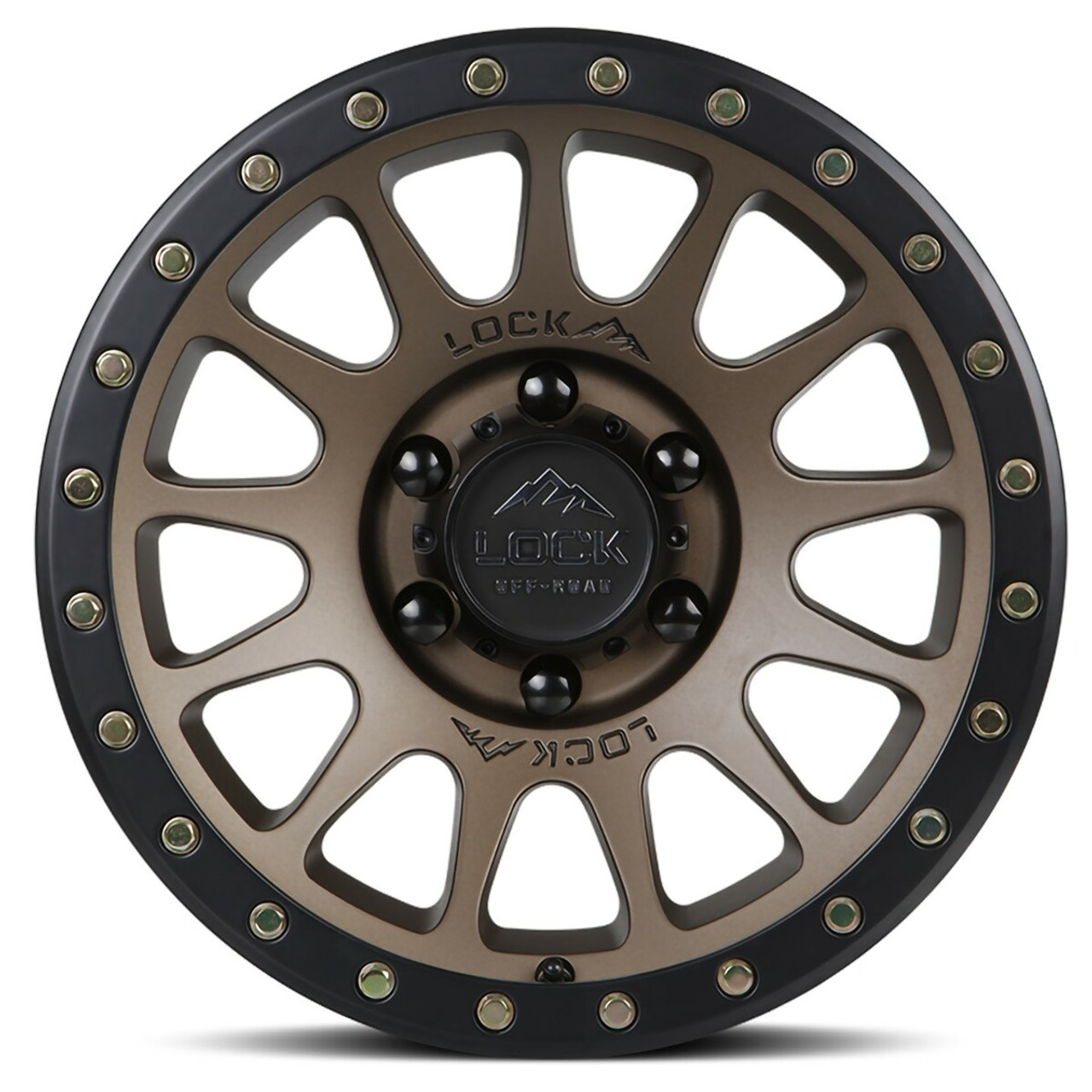 17" Lock Offroad Yosemite Desert Bronze Matte Black Ring Wheel 17x9 5x5 0mm Rim