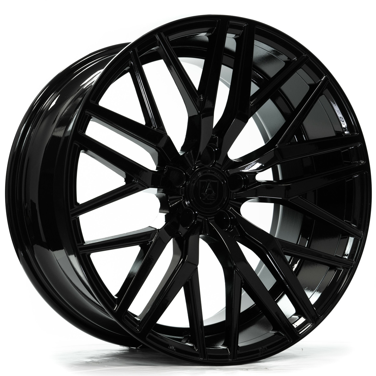 Set 4 22" Axe Wheels EX30 Gloss Black 22x9 Wheels 5x5 35mm For Jeep Rims