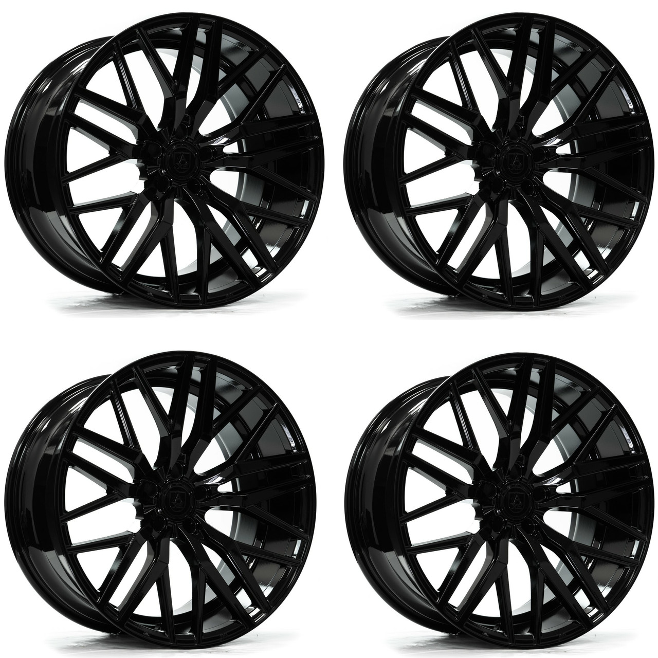 Set 4 19" Axe Wheels EX30 Gloss Black 19x8.5 Wheels 5x115 25mm Rims