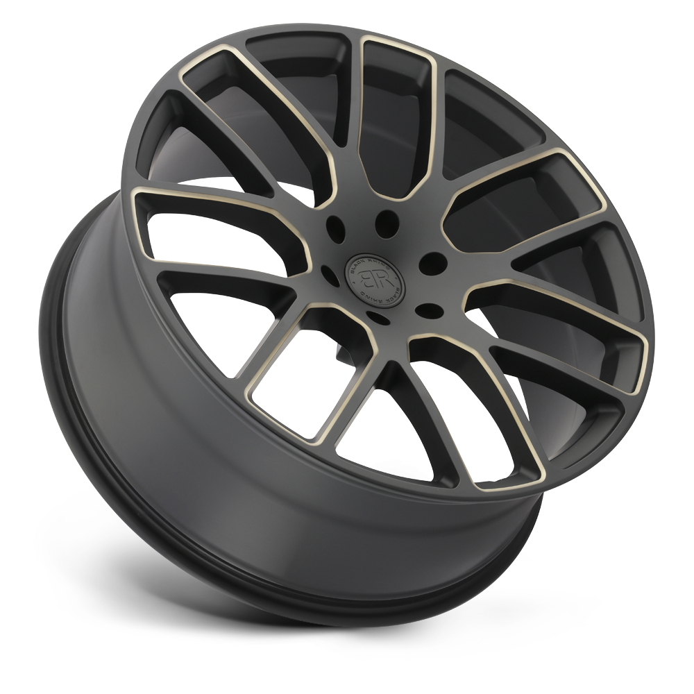 Black Rhino Kunene 22x9.5 6x135 Matte Black Dark Milled Spokes Wheel 22" 30mm