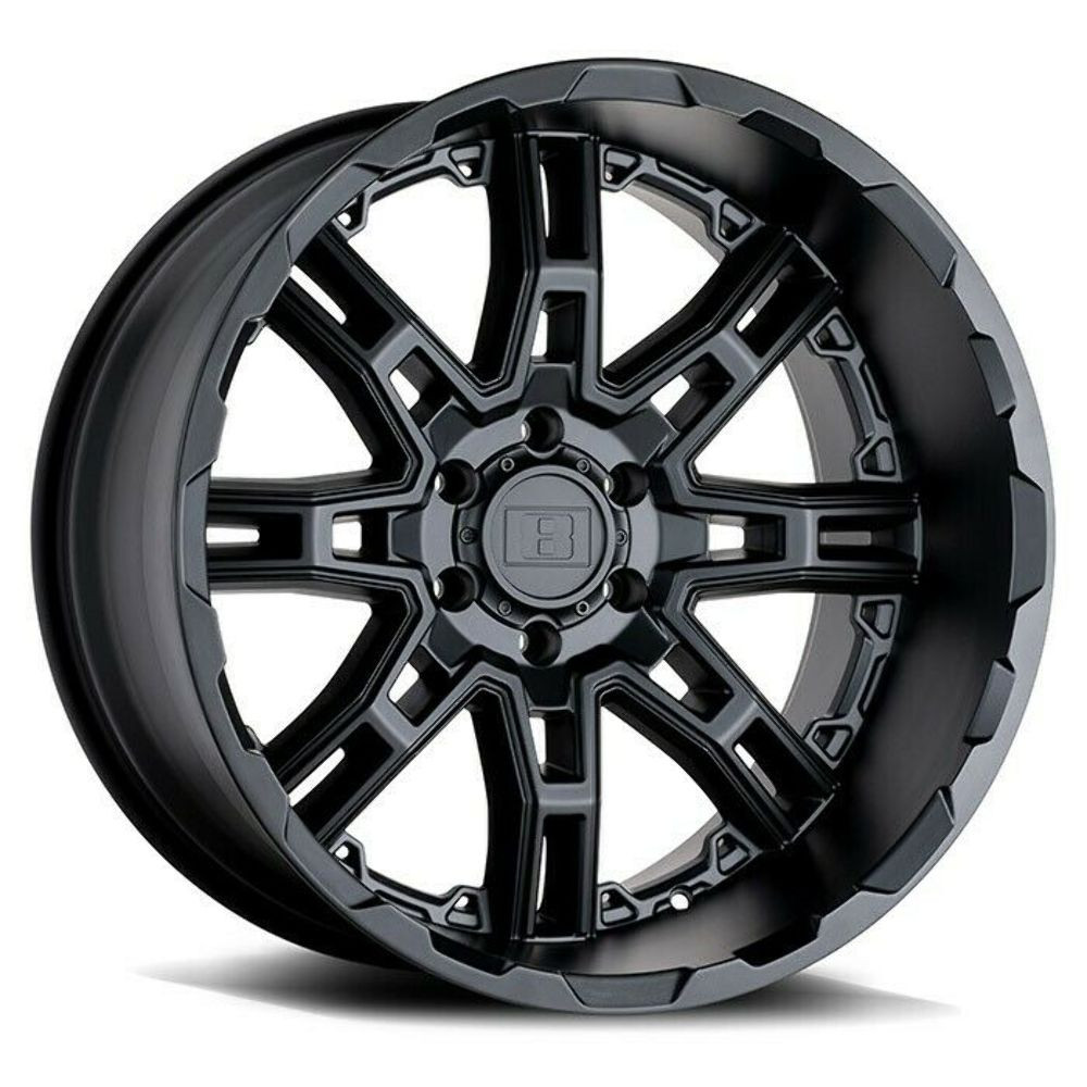 Level 8 Slingshot 22x10 5x150 Matte Black Wheel 22" 0mm Rim