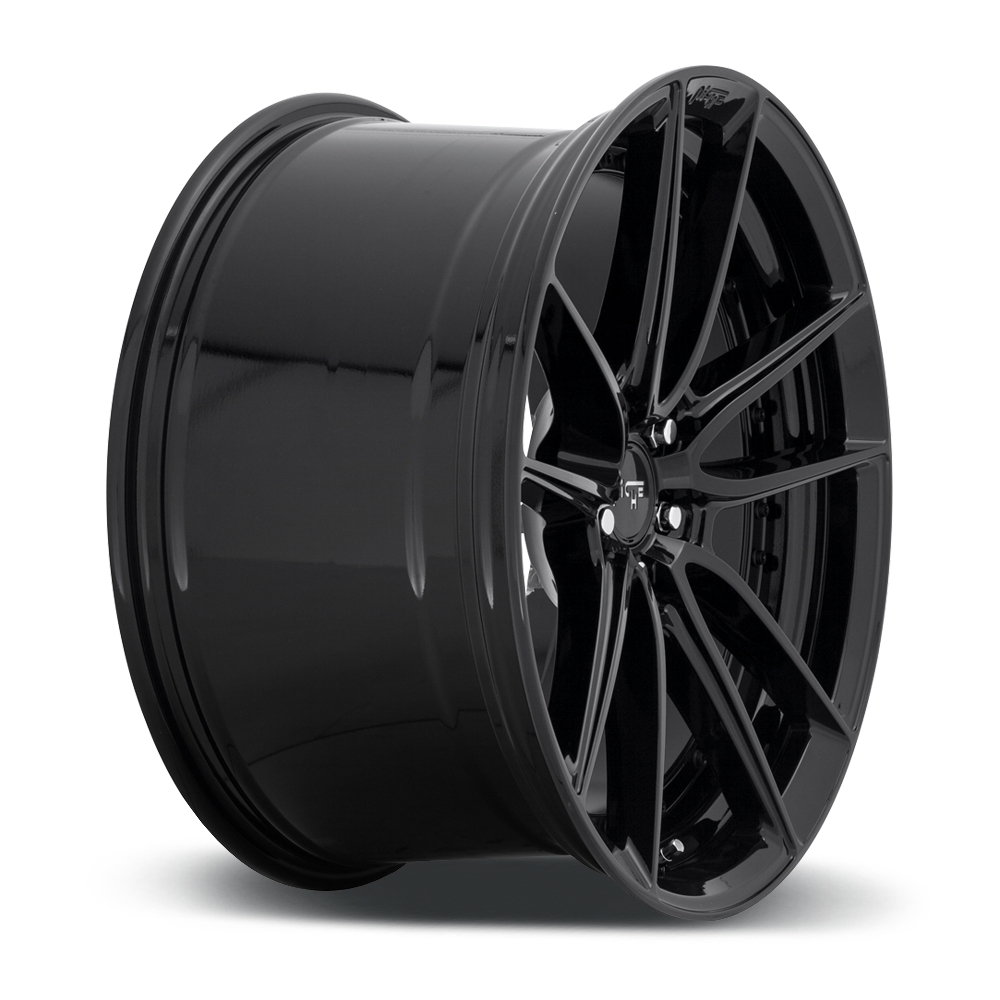 Set 4 Niche M223 DFS 20x10.5 5x115 Gloss Black Wheels 20" 20mm Rims