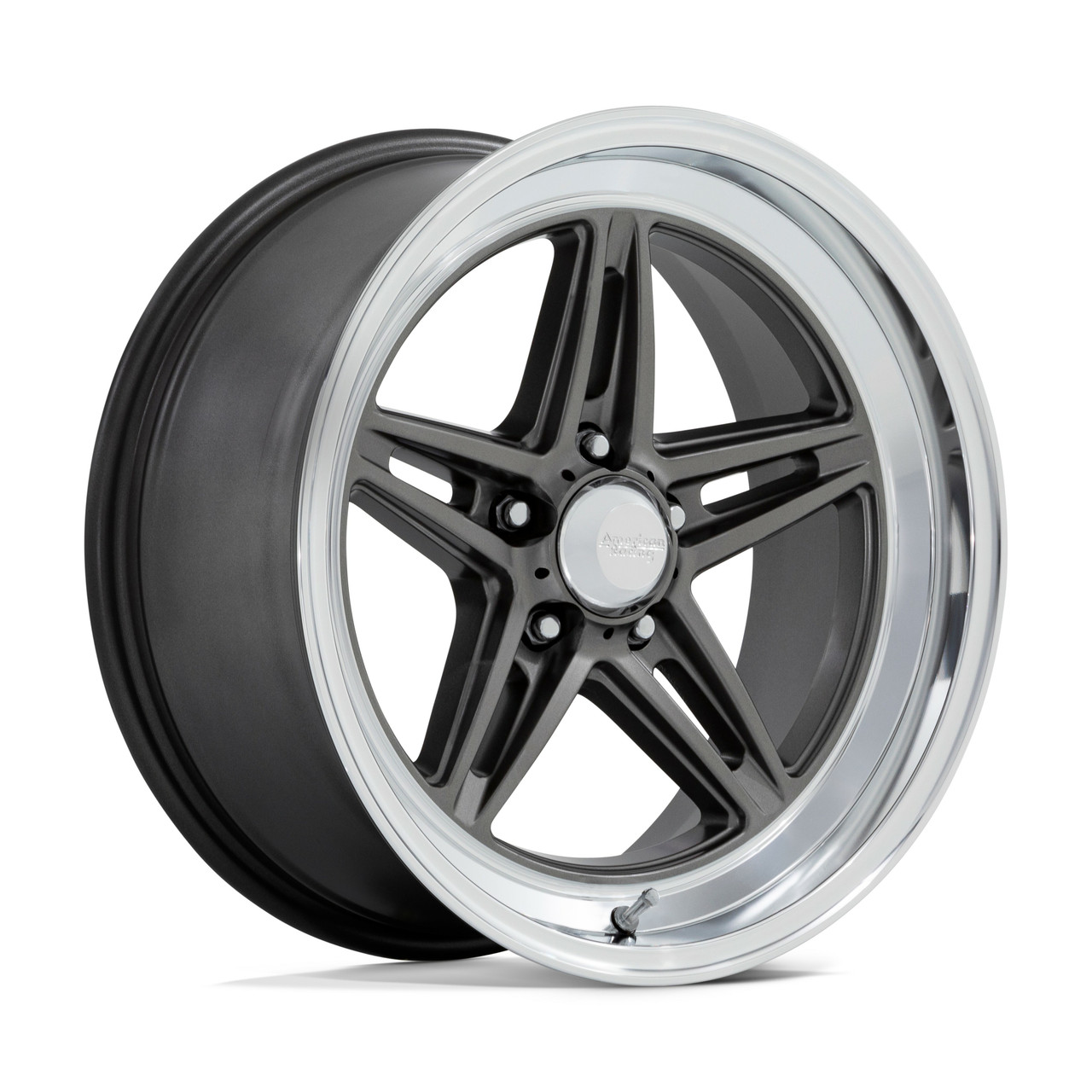 20" American Racing VN514 Groove Anthracite Diamond Cut Lip 20x10 Wheel 5x5 6mm