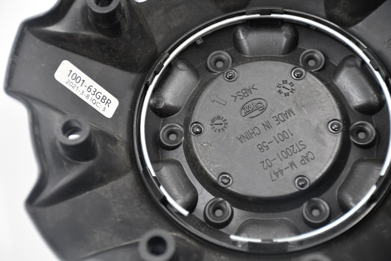 Fuel Gloss Black w/ Chrome Logo & Black Cosmetic Screws Wheel Center Cap Hub Cap (U)1001-63GBR 8"