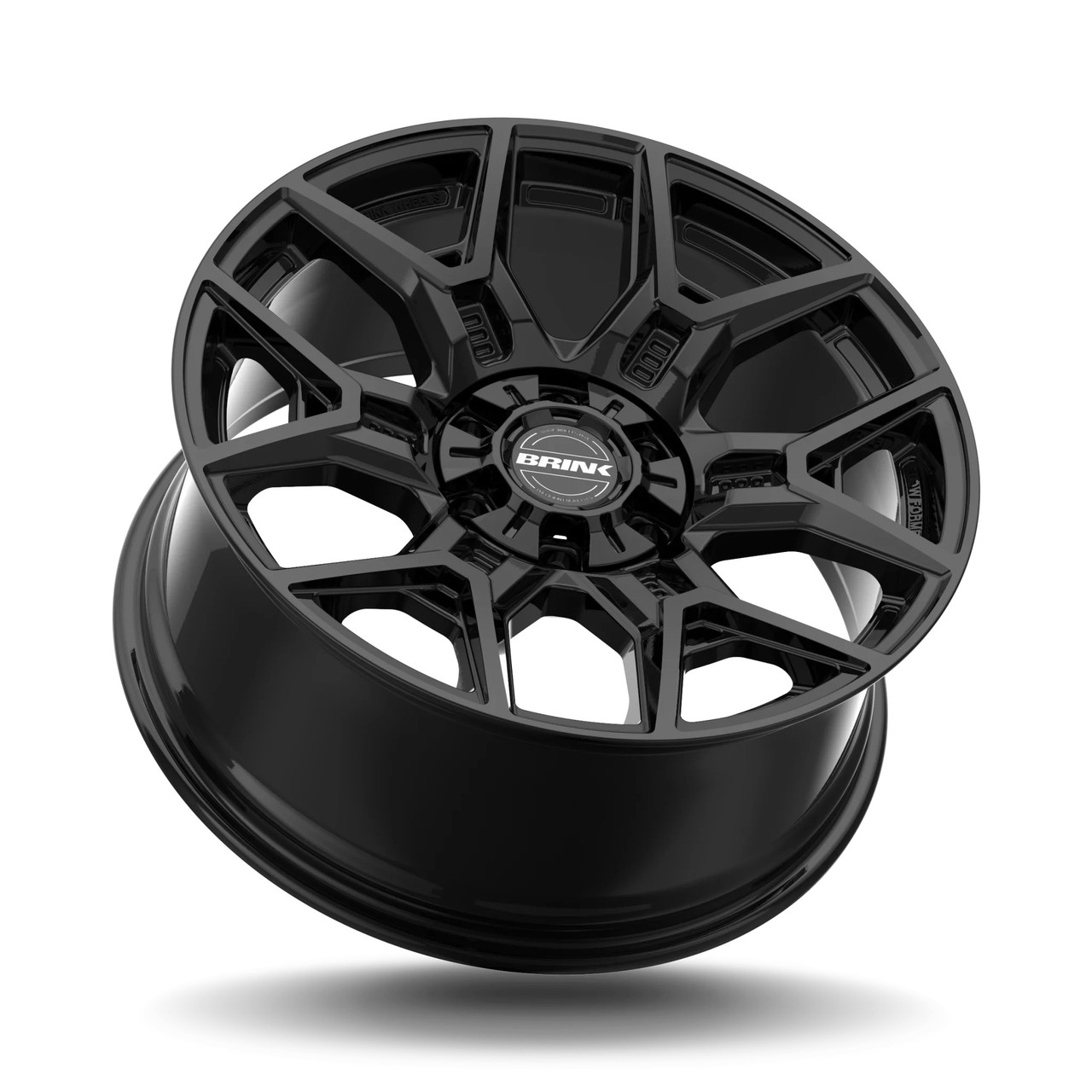 Set 4 22" Brink Wheels B207 Insurgent Black 22x10 Flow Formed 6x5.5 6x135 30mm