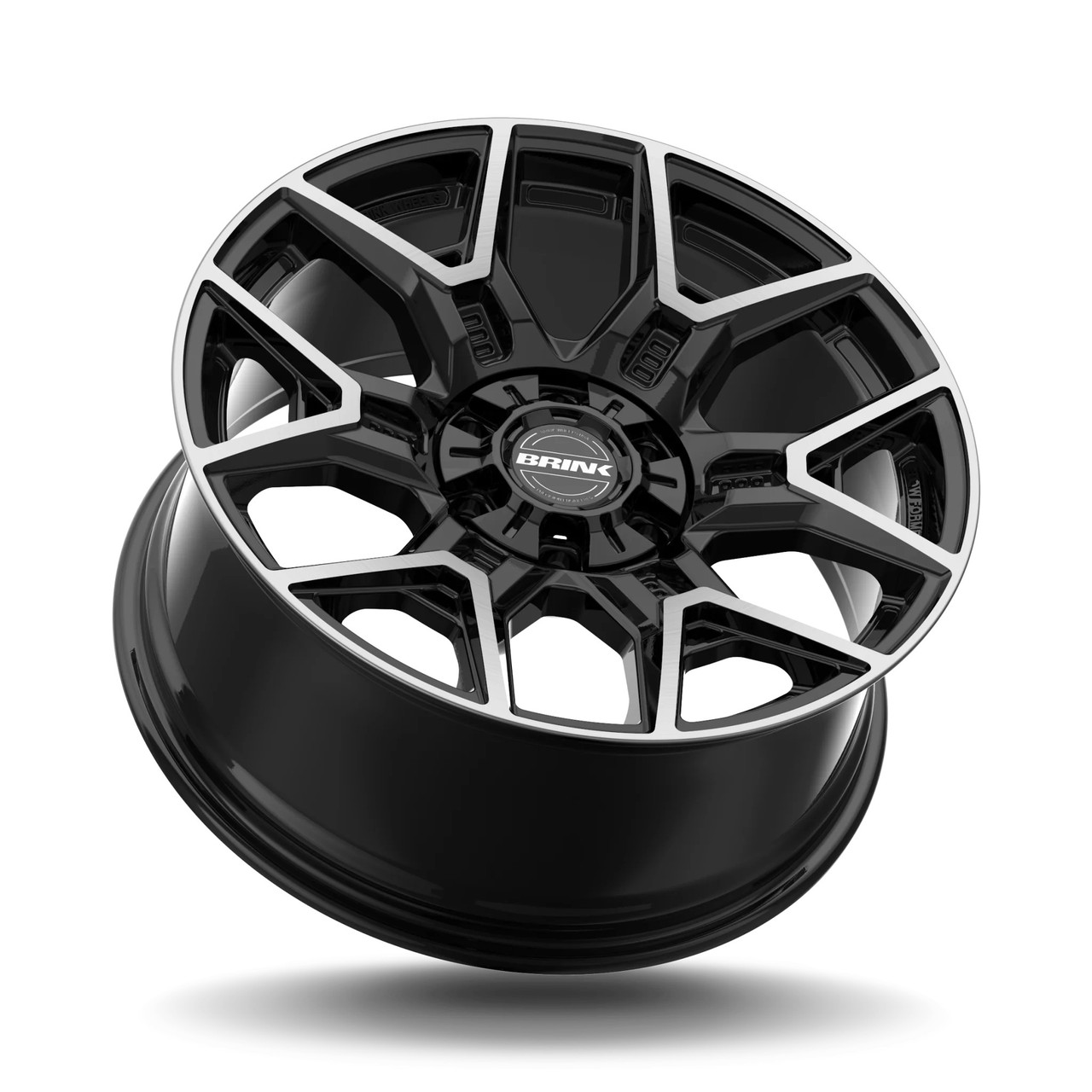Set 4 20" Brink Wheels B206 Insurgent Machined Black 20x9 6x5.5 6x135 0mm Rims
