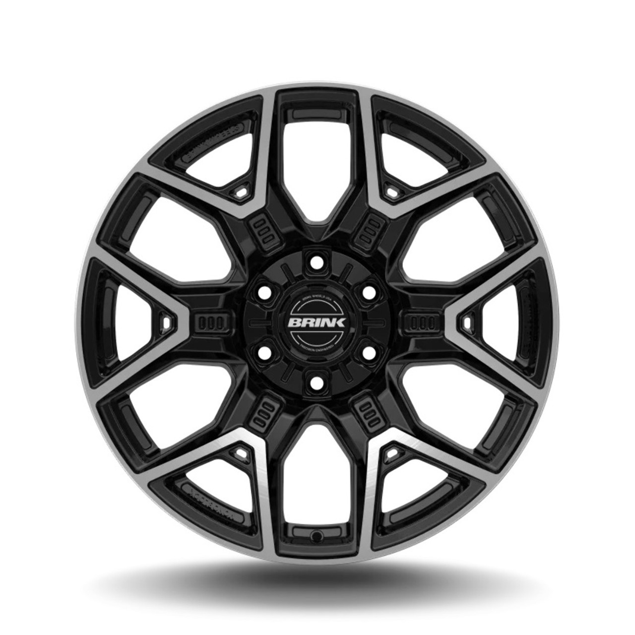 22" Brink Wheels B206 Insurgent Machined Black 22x10 Flow Formed 6x5.5 6x135 12