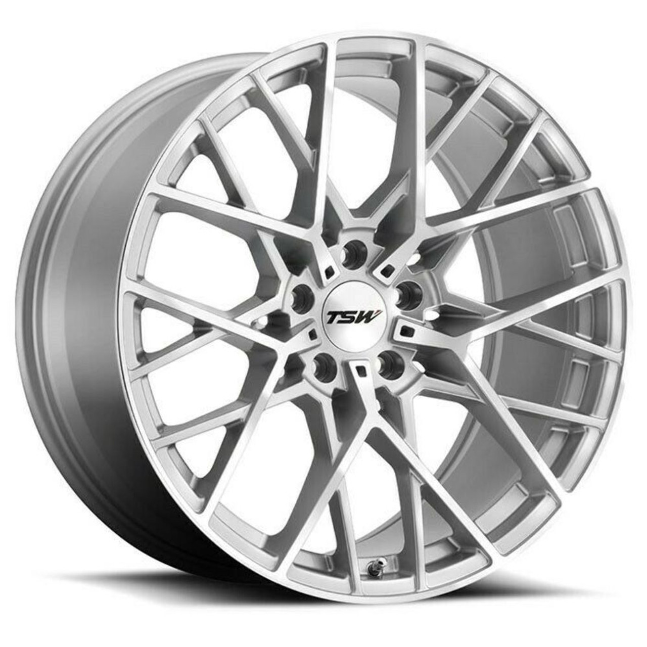 TSW Sebring 22x9 5x120 Silver W/  Mirror Cut Face Wheel 22" 32mm Rim